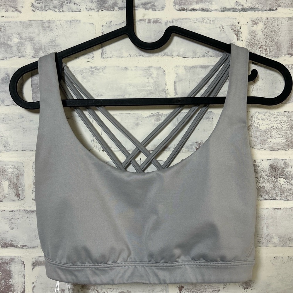 VICTORIA SPORT Size Small Victoria Secret Strappy Back Sport Bra Gray Gym Yoga